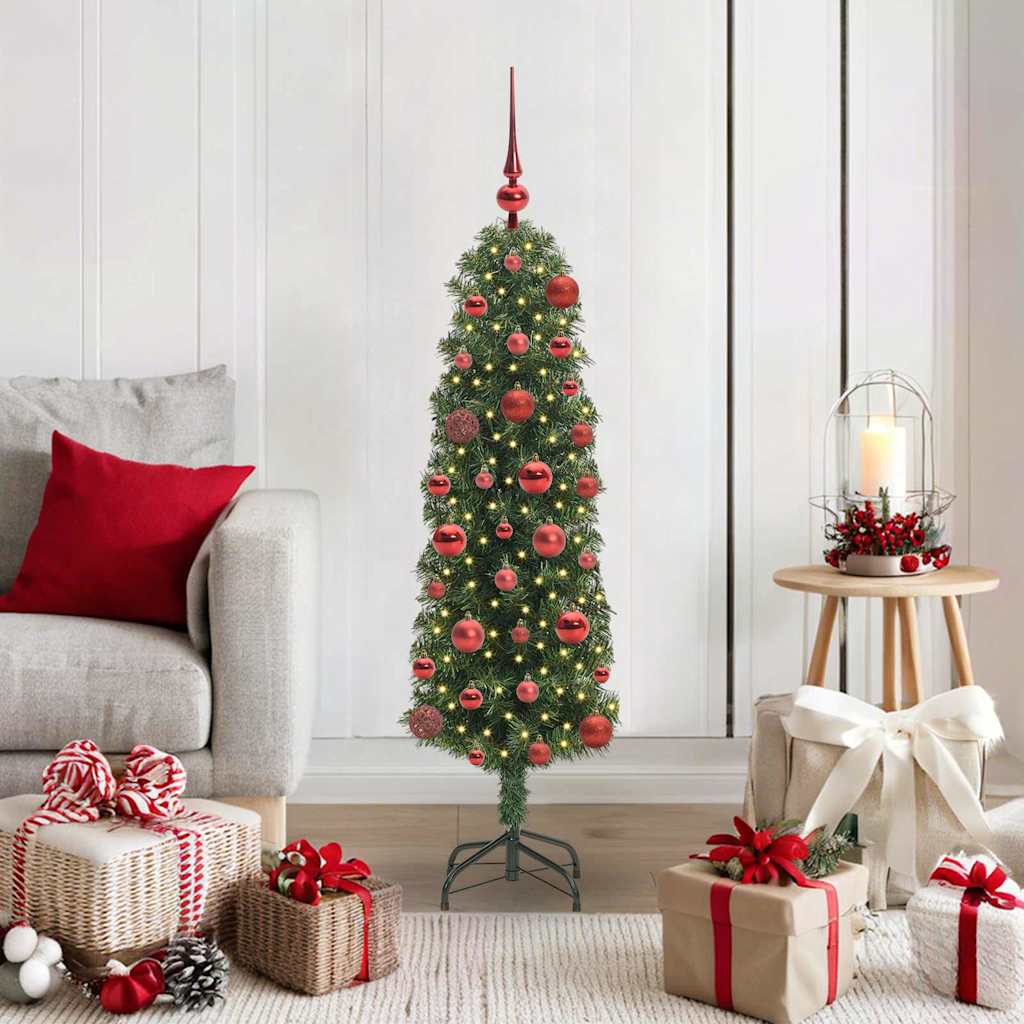 Vidaxx albero di Natale artificiale verde 120 cm in PVC e acciaio e plastica