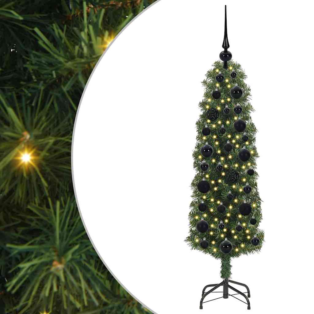 Vidaxx albero di Natale artificiale verde 120 cm in PVC e acciaio e plastica