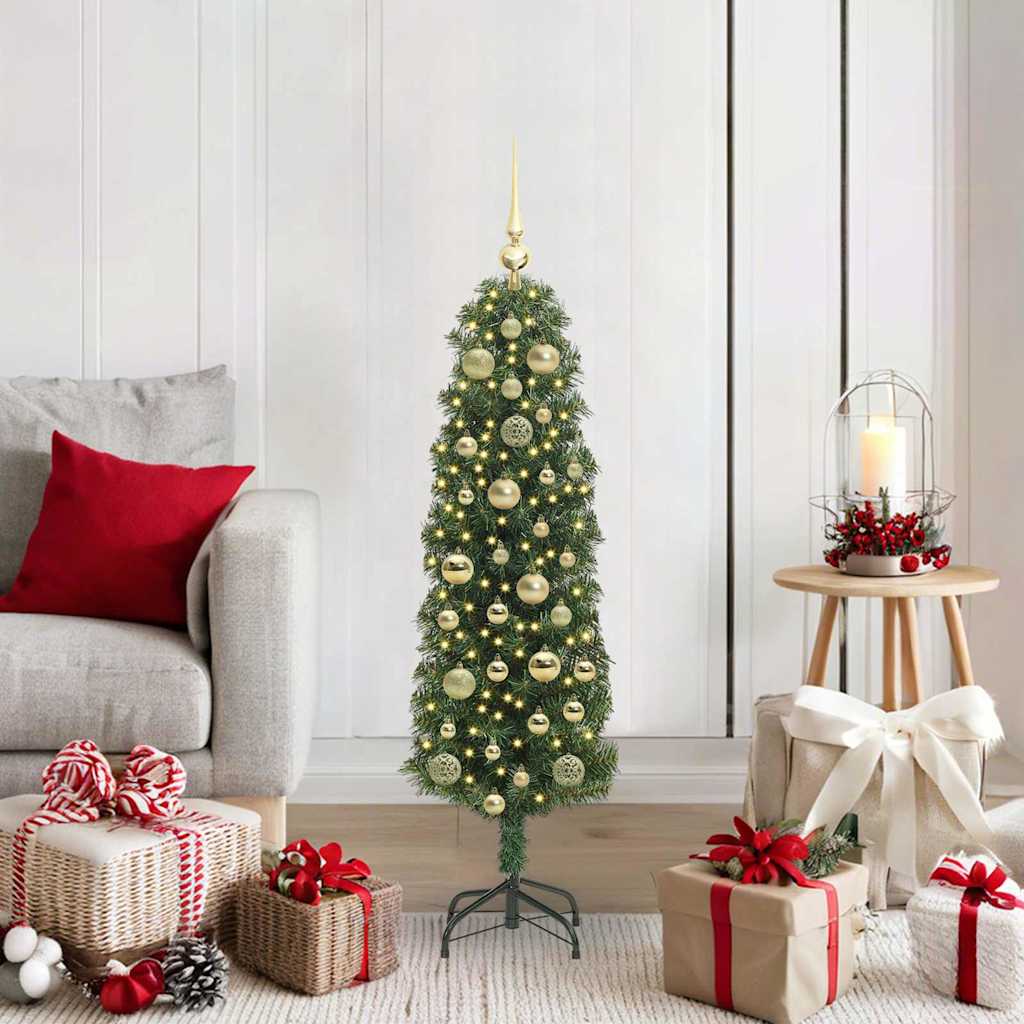 Vidaxx albero di Natale artificiale verde 120 cm in PVC e acciaio e plastica