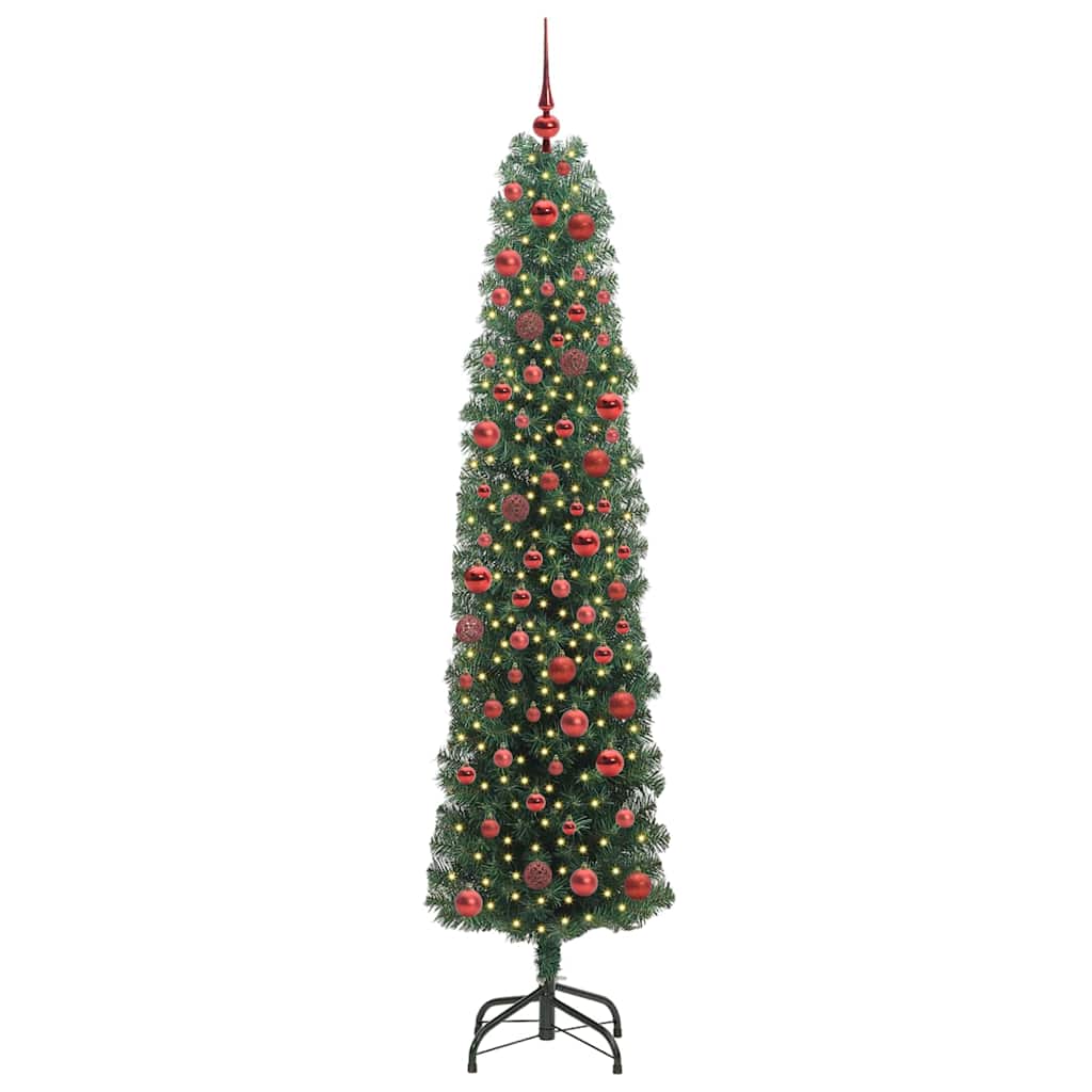 Vidaxx albero di Natale artificiale verde 180 cm in PVC e acciaio e plastica