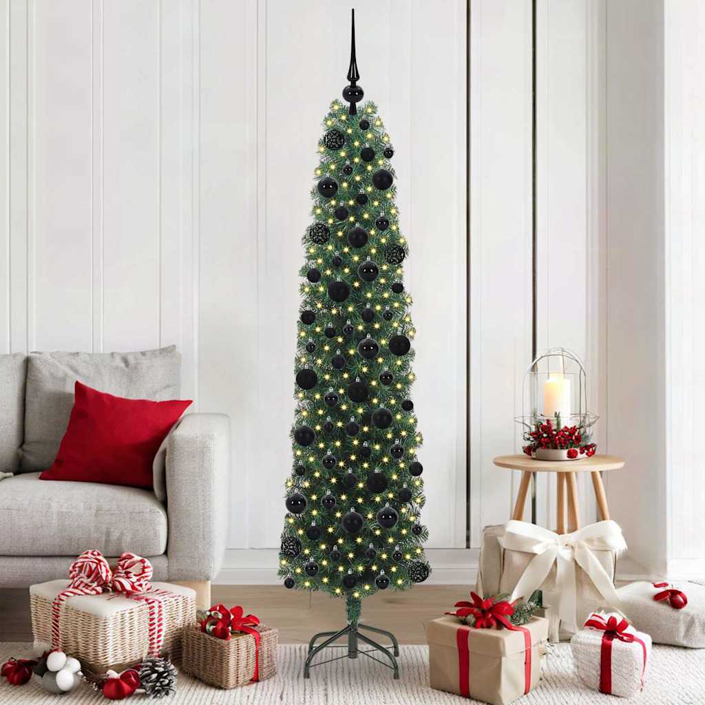 Vidaxx albero di Natale artificiale verde 180 cm in PVC e acciaio e plastica