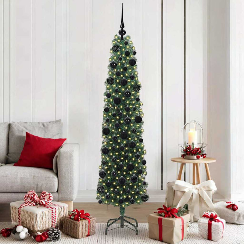 Vidaxx albero di Natale artificiale verde 180 cm in PVC e acciaio e plastica