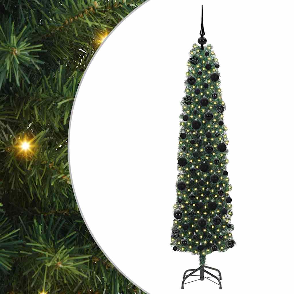 Vidaxx albero di Natale artificiale verde 180 cm in PVC e acciaio e plastica