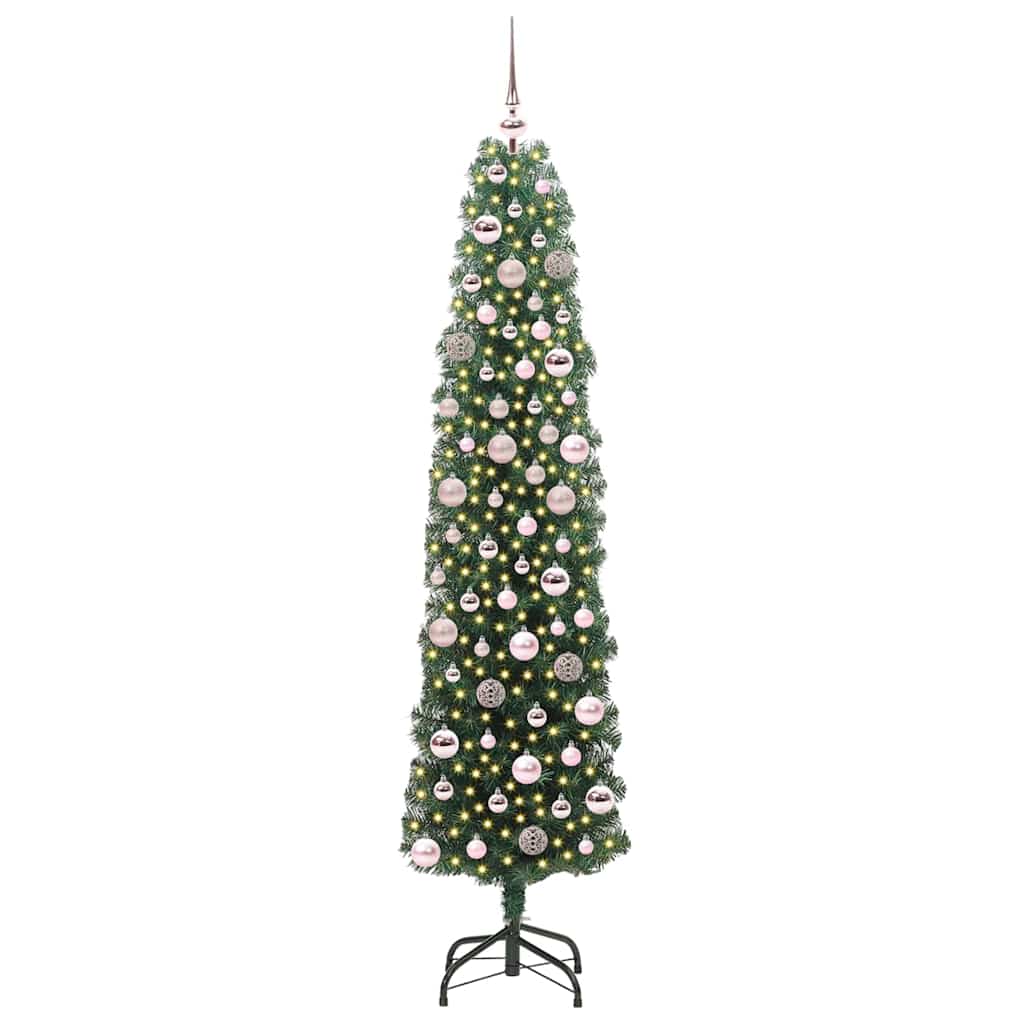 Vidaxx albero di Natale artificiale verde 180 cm in PVC e acciaio e plastica