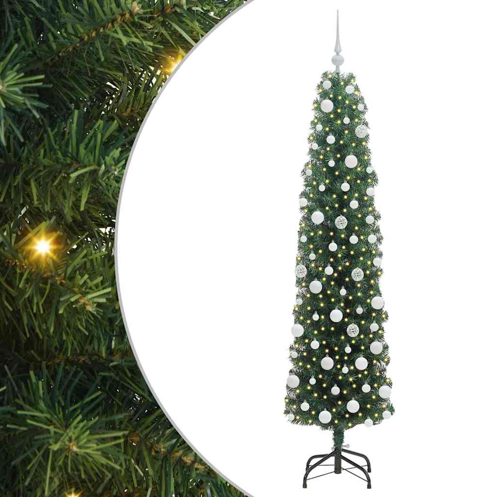 Vidaxx albero di Natale artificiale verde 180 cm in PVC e acciaio e plastica