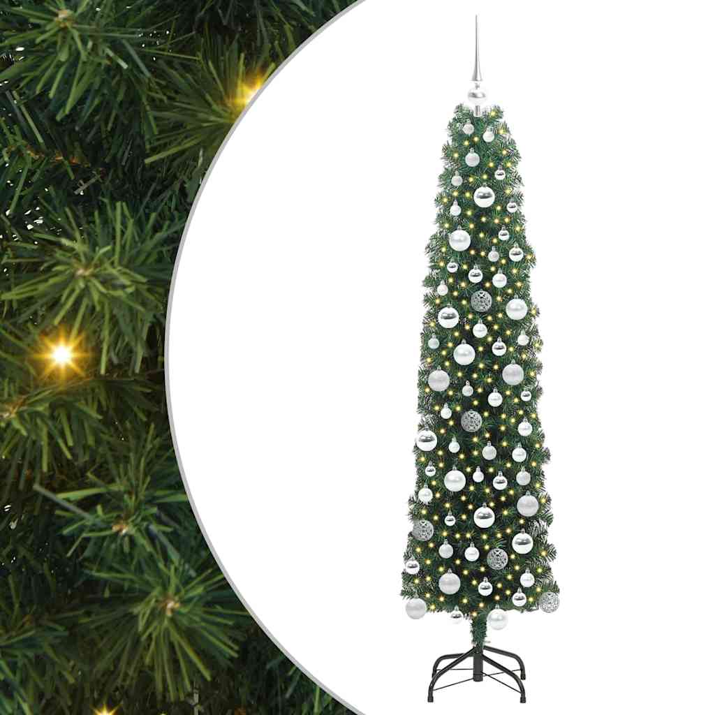 Vidaxx albero di Natale artificiale verde 180 cm in PVC e acciaio e plastica