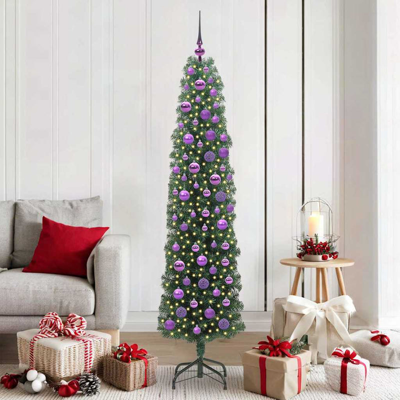 Vidaxx albero di Natale artificiale verde 180 cm in PVC e acciaio e plastica