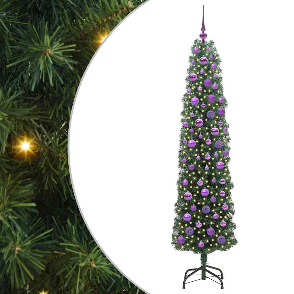 Vidaxx albero di Natale artificiale verde 180 cm in PVC e acciaio e plastica