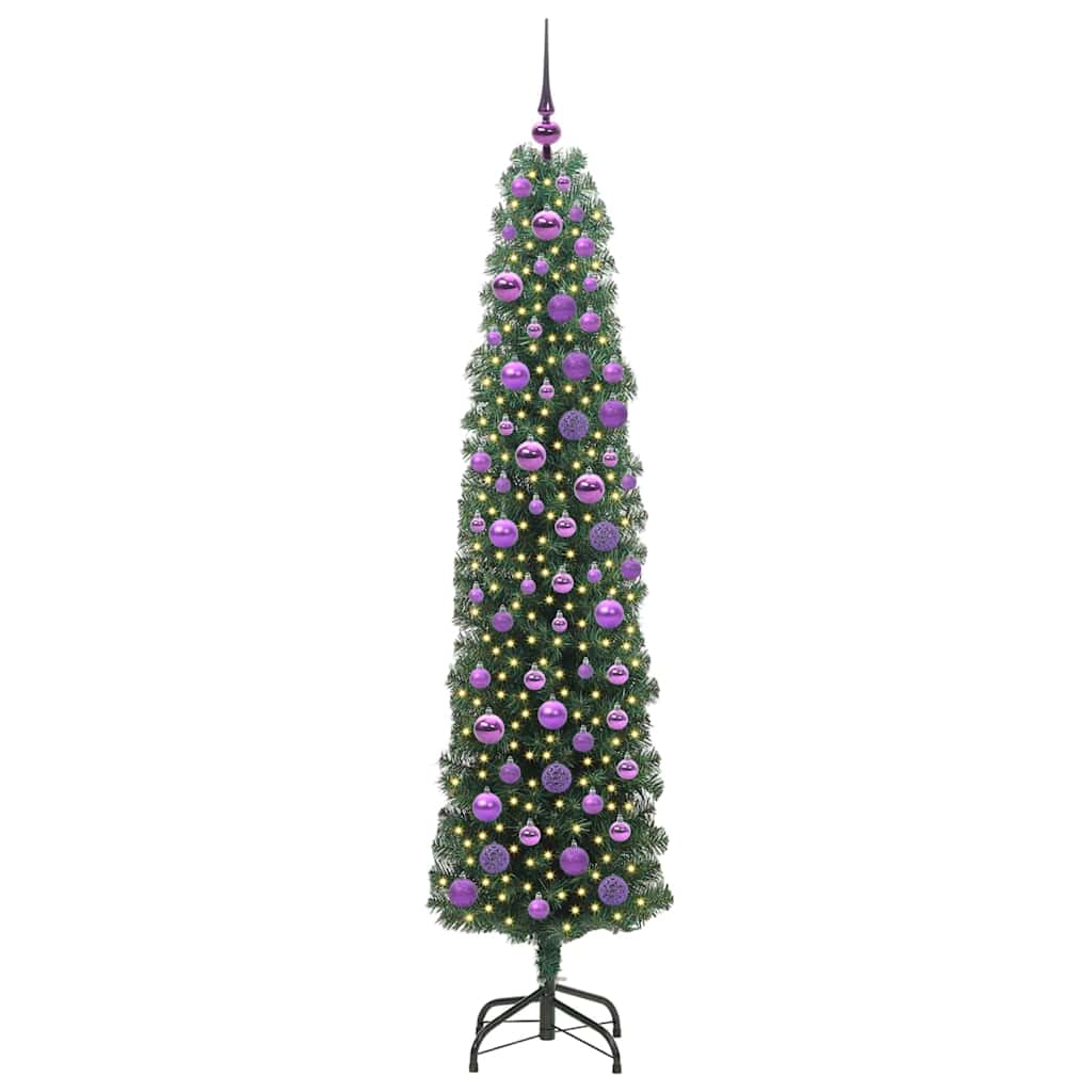 Vidaxx albero di Natale artificiale verde 180 cm in PVC e acciaio e plastica