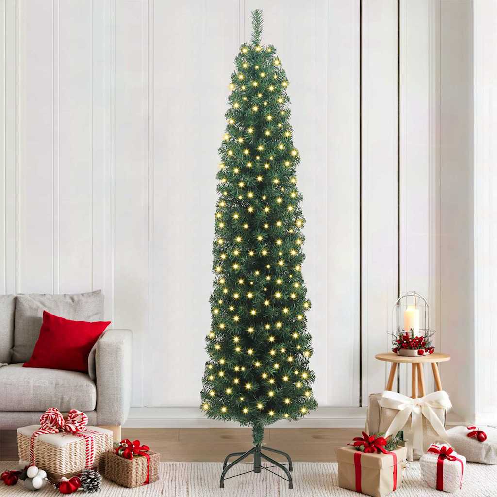 Vidaxx albero di Natale artificiale verde 210 cm PVC, acciaio e plastica