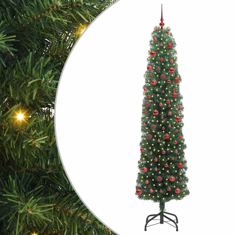 Vidaxx albero di Natale artificiale verde 210 cm PVC, acciaio e plastica