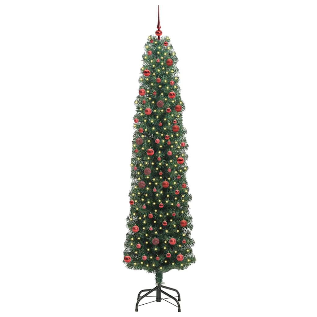 Vidaxx albero di Natale artificiale verde 210 cm PVC, acciaio e plastica