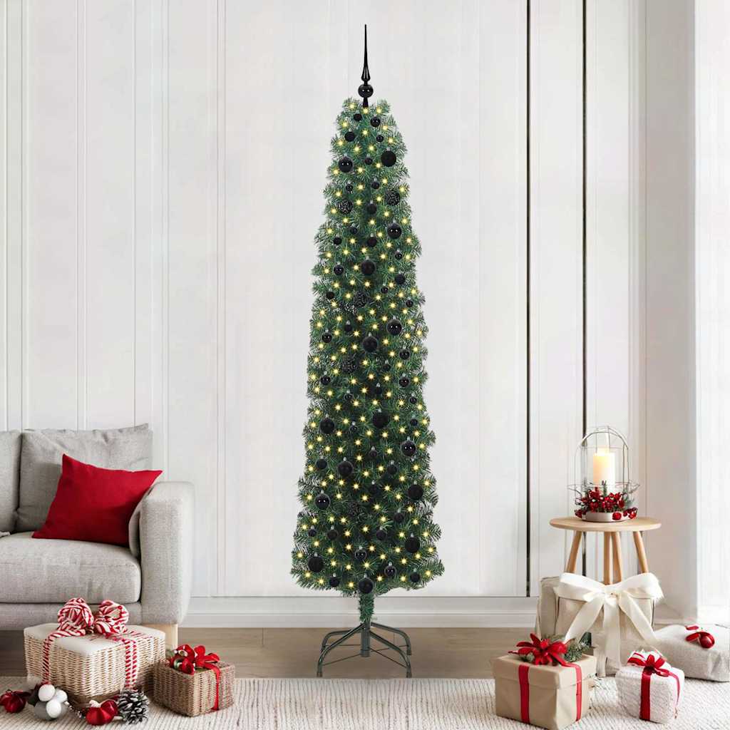 Vidaxx albero di Natale artificiale verde 210 cm PVC, acciaio e plastica