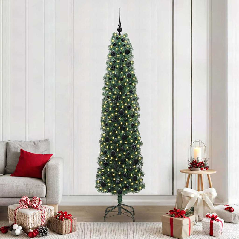 Vidaxx albero di Natale artificiale verde 210 cm PVC, acciaio e plastica