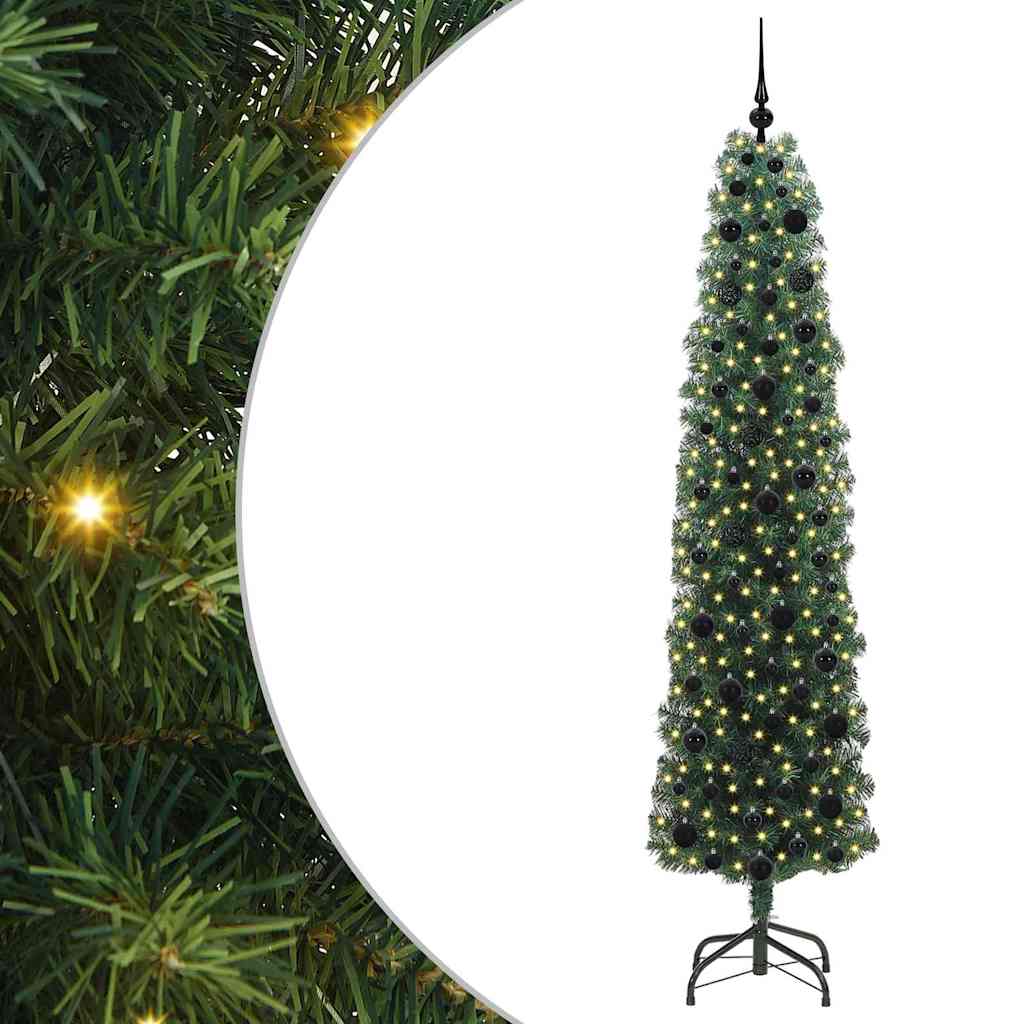 Vidaxx albero di Natale artificiale verde 210 cm PVC, acciaio e plastica