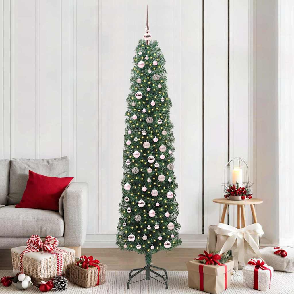 Vidaxx árbol de Navidad artificial verde 210 cm PVC y acero y plástico
