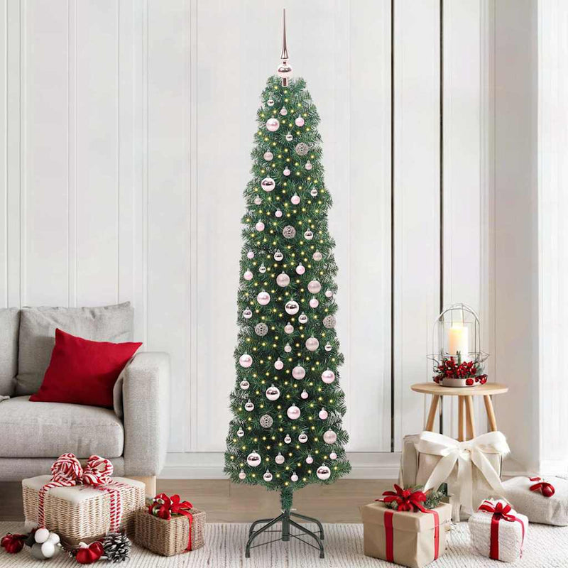 Vidaxx albero di Natale artificiale verde 210 cm PVC, acciaio e plastica