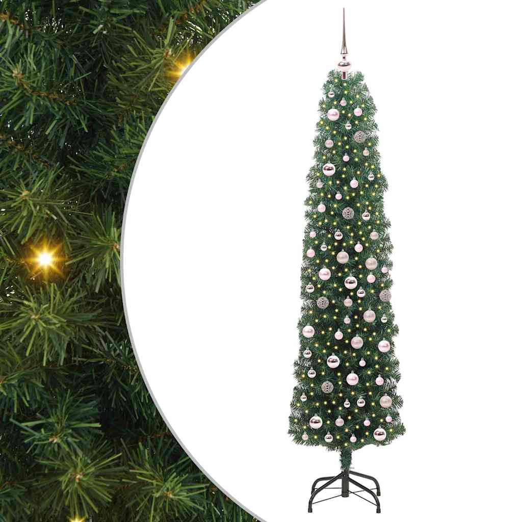 Vidaxx árbol de Navidad artificial verde 210 cm PVC y acero y plástico