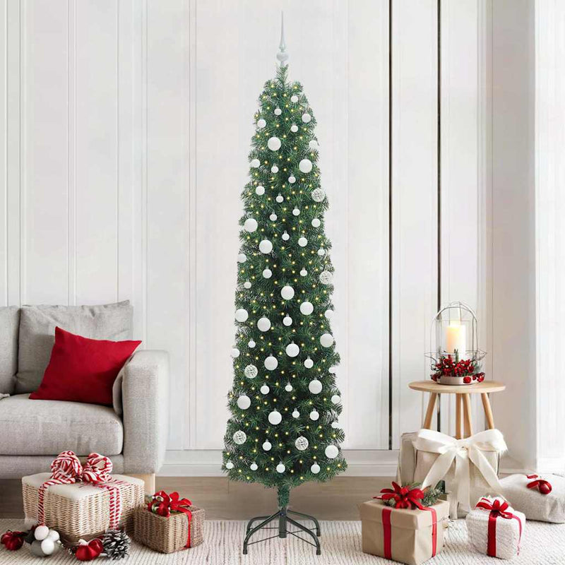 Vidaxx albero di Natale artificiale verde 210 cm PVC, acciaio e plastica