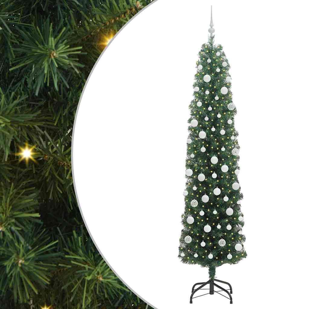 Vidaxx albero di Natale artificiale verde 210 cm PVC, acciaio e plastica