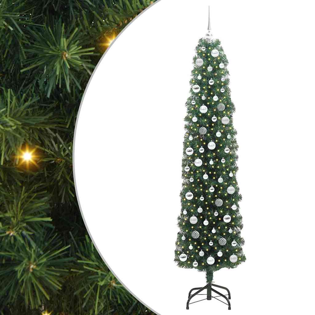Vidaxx albero di Natale artificiale verde 210 cm PVC, acciaio e plastica
