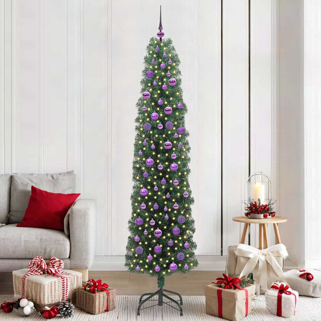Vidaxx albero di Natale artificiale verde 210 cm PVC, acciaio e plastica