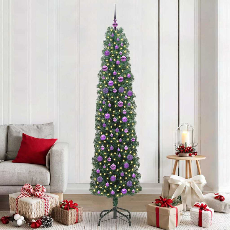 Vidaxx albero di Natale artificiale verde 210 cm PVC, acciaio e plastica