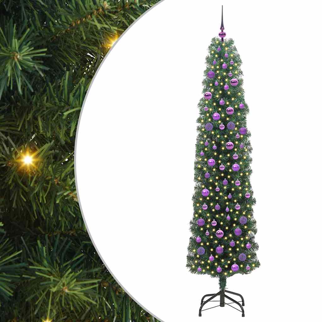 Vidaxx albero di Natale artificiale verde 210 cm PVC, acciaio e plastica