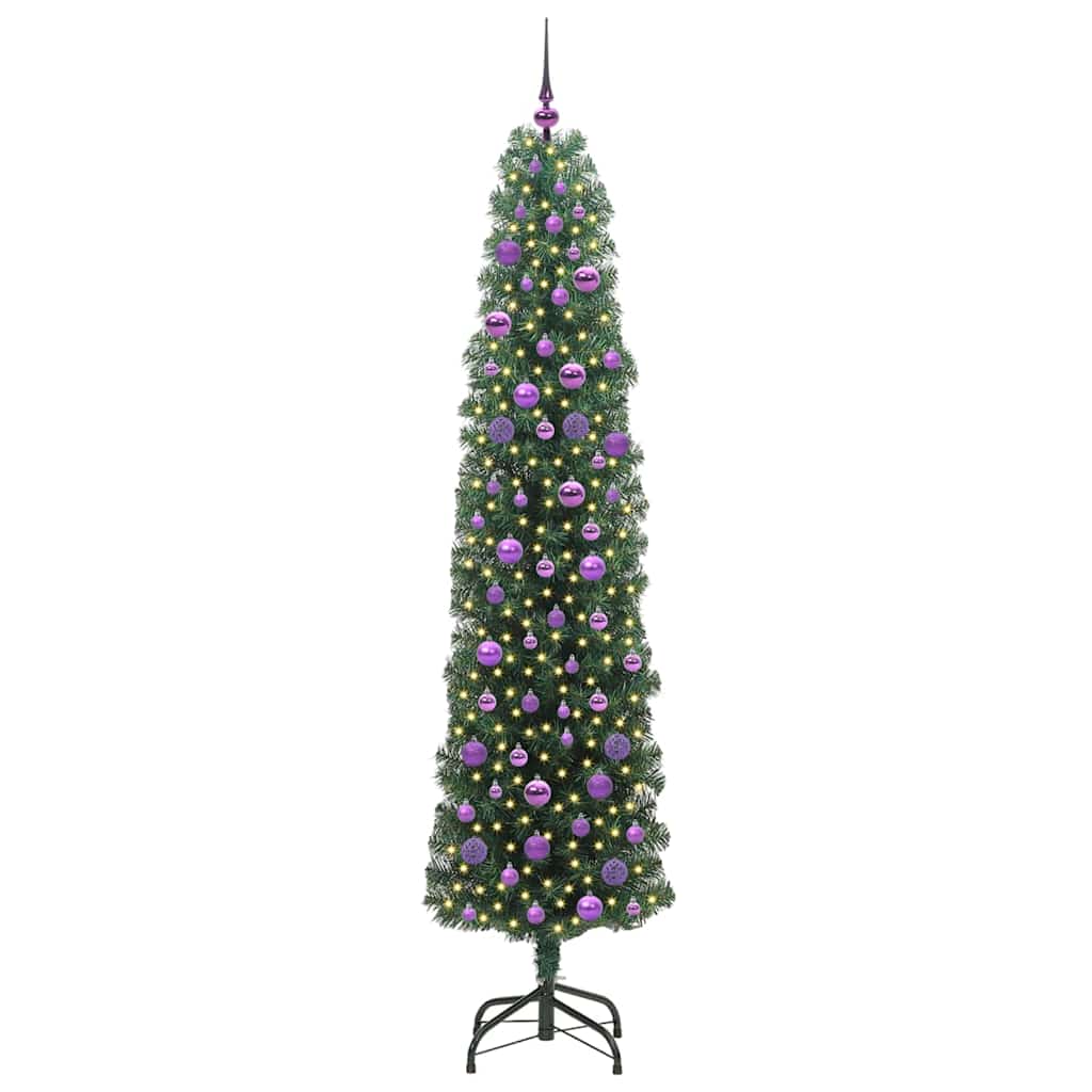 Vidaxx albero di Natale artificiale verde 210 cm PVC, acciaio e plastica