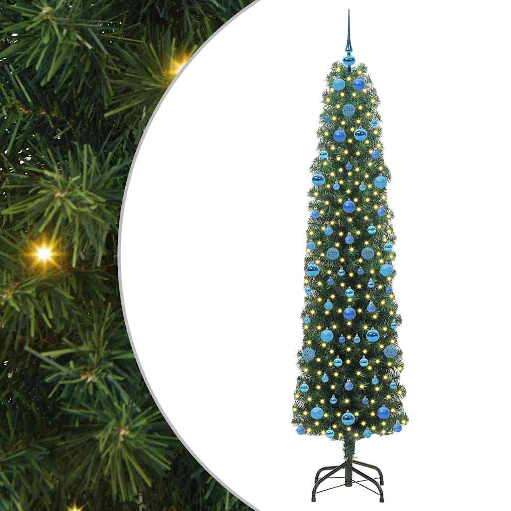 Vidaxx árbol de Navidad artificial verde 210 cm PVC y acero y plástico