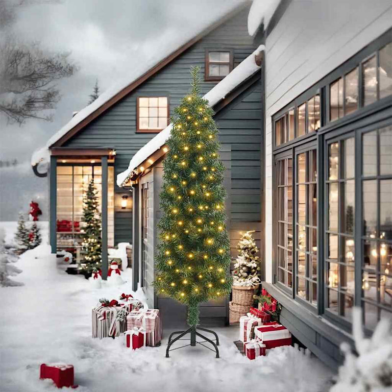 Vidaxx albero di Natale artificiale verde 240 cm PVC, acciaio e plastica