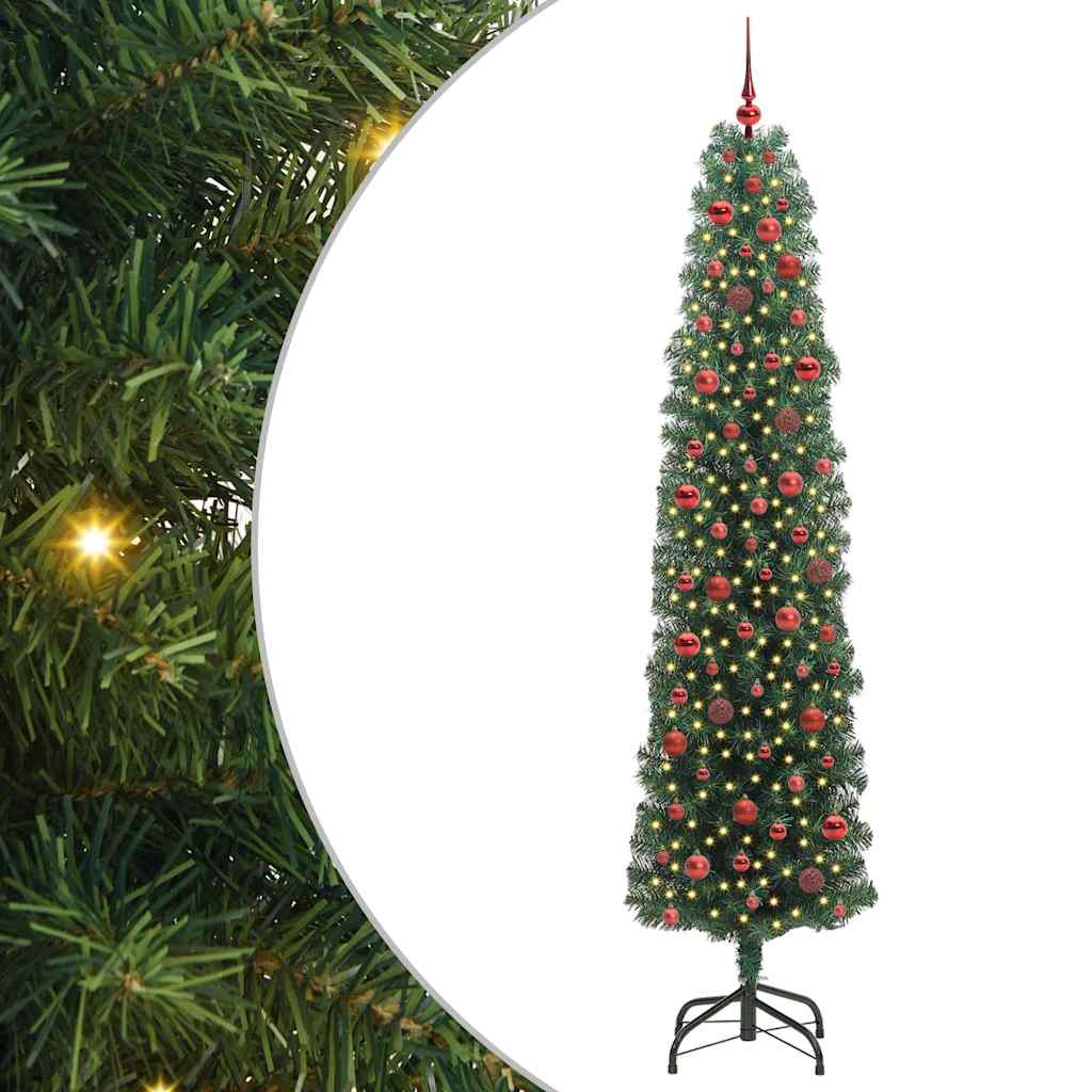 Vidaxx albero di Natale artificiale verde 240 cm PVC, acciaio e plastica