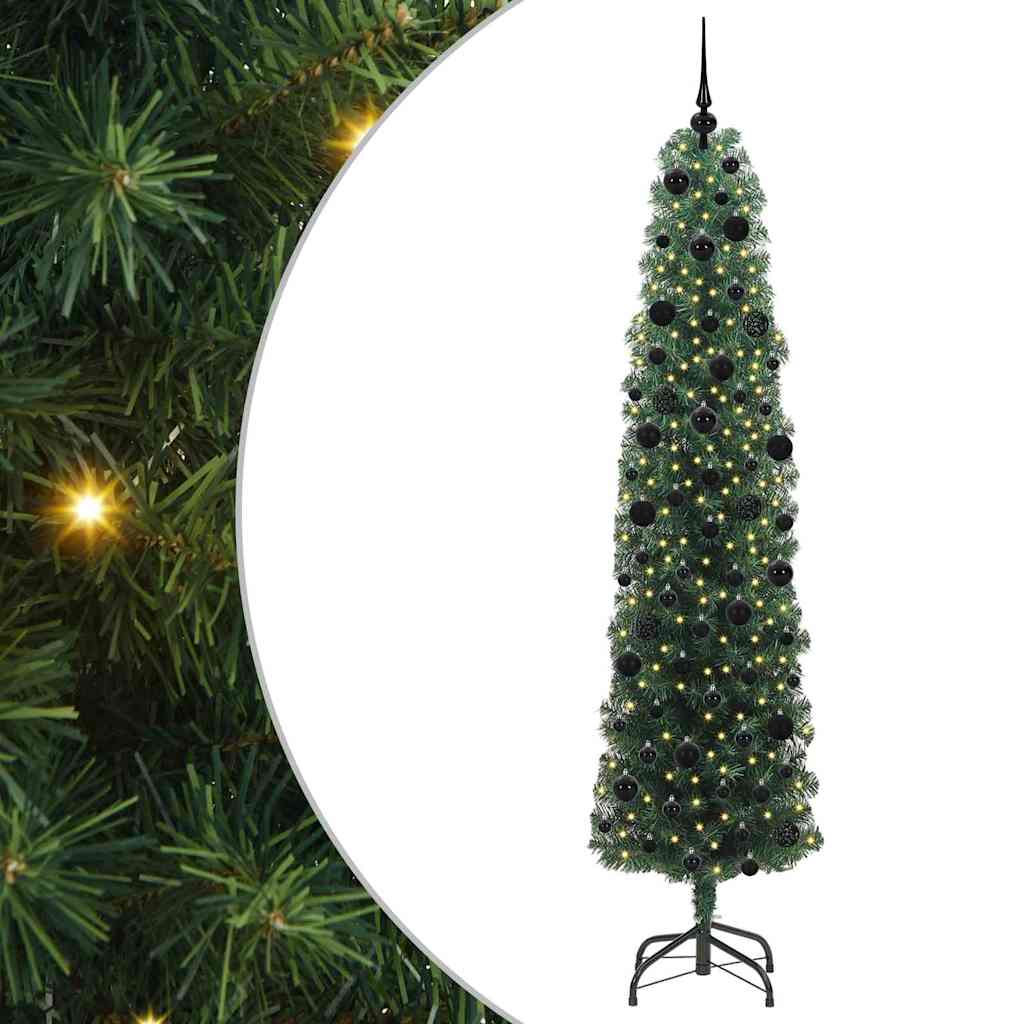 Vidaxx albero di Natale artificiale verde 240 cm PVC, acciaio e plastica