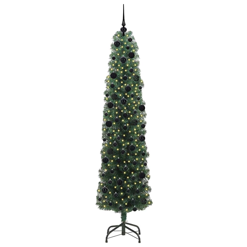 Vidaxx albero di Natale artificiale verde 240 cm PVC, acciaio e plastica