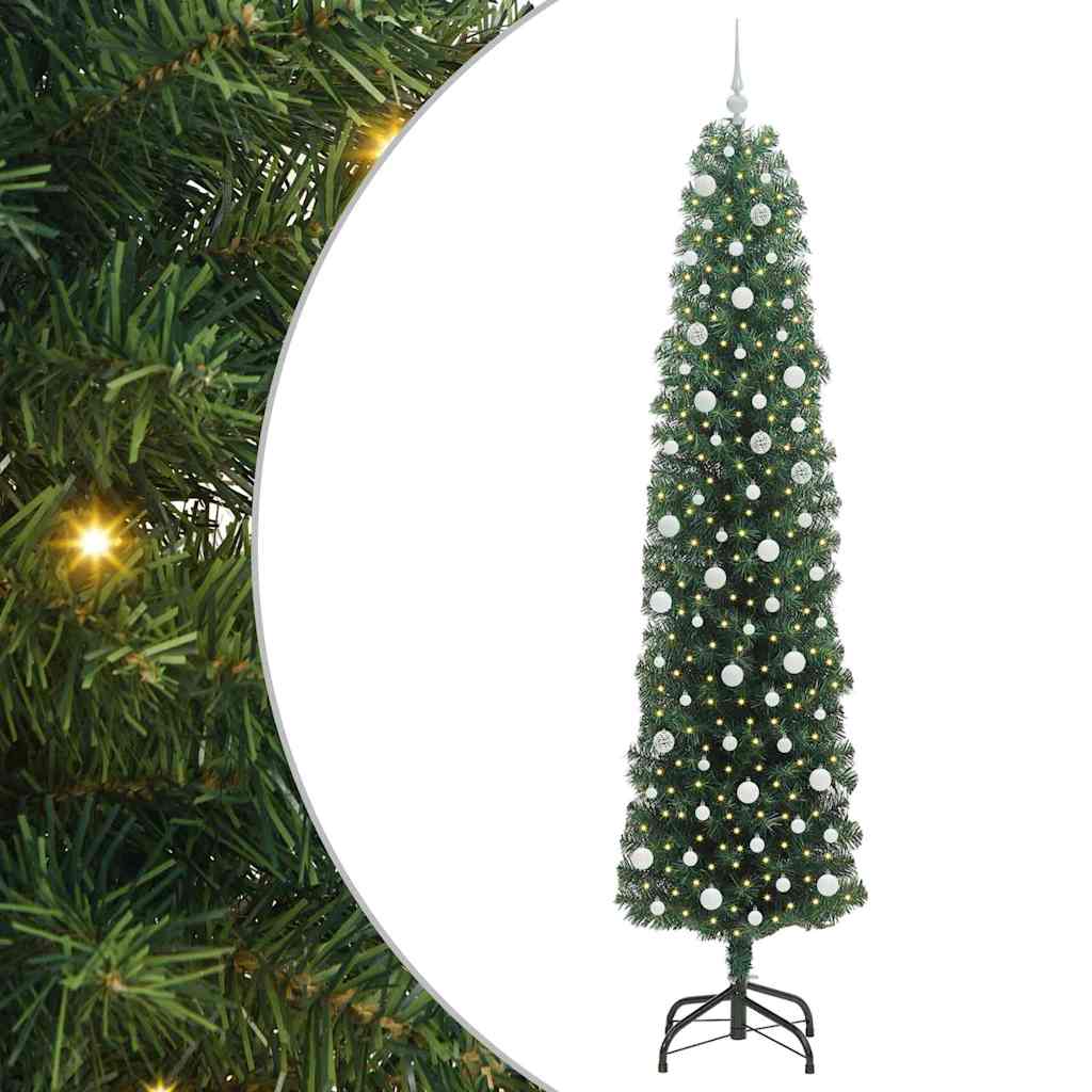Vidaxx albero di Natale artificiale verde 240 cm PVC, acciaio e plastica