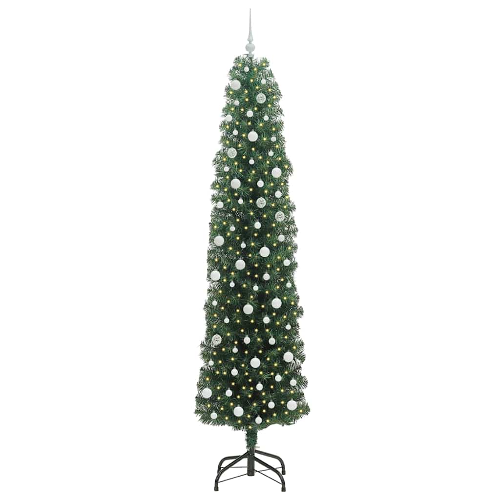 Vidaxx albero di Natale artificiale verde 240 cm PVC, acciaio e plastica