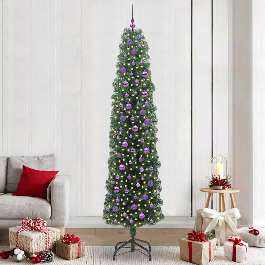 Vidaxx árbol de Navidad artificial verde 240 cm PVC y acero y plástico