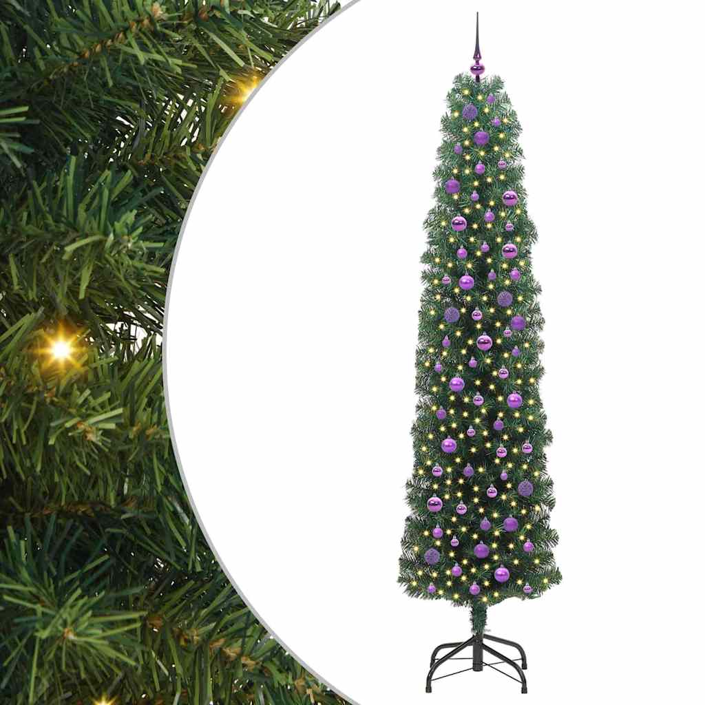 Vidaxx árbol de Navidad artificial verde 240 cm PVC y acero y plástico