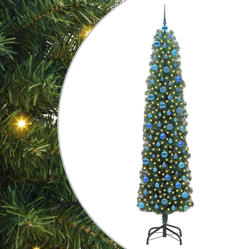 Vidaxx albero di Natale artificiale verde 240 cm PVC, acciaio e plastica
