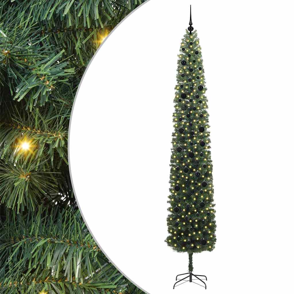Vidaxx árbol de Navidad artificial verde 270 cm PVC y acero y plástico