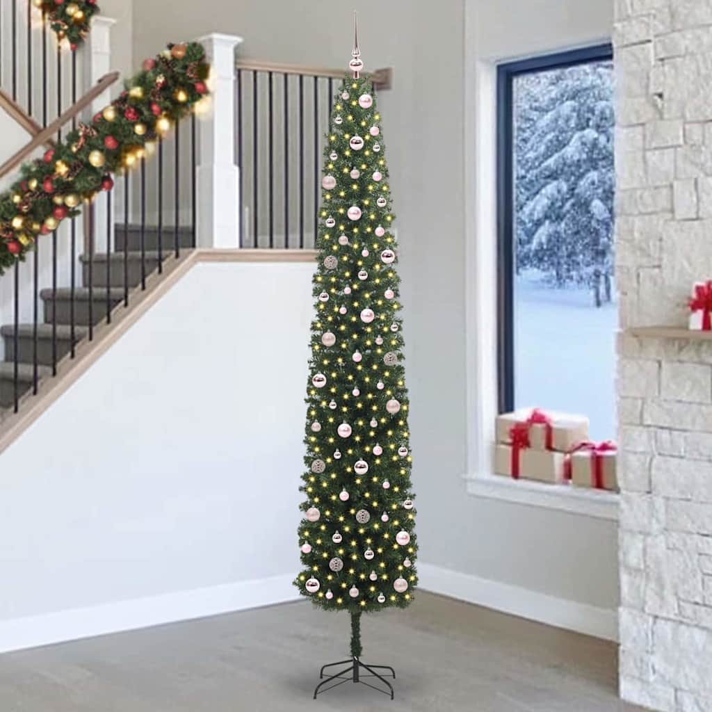 Vidaxx albero di Natale artificiale verde 270 cm PVC, acciaio e plastica