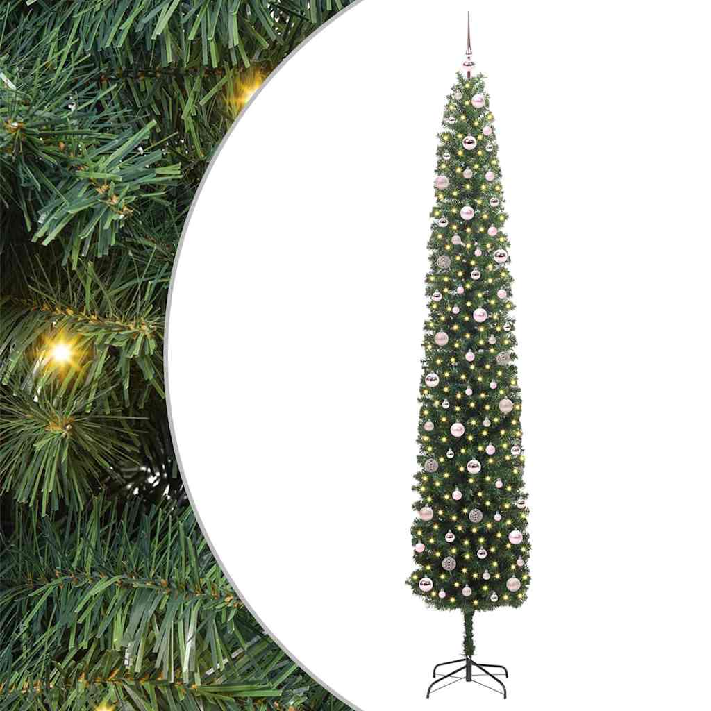 Vidaxx albero di Natale artificiale verde 270 cm PVC, acciaio e plastica