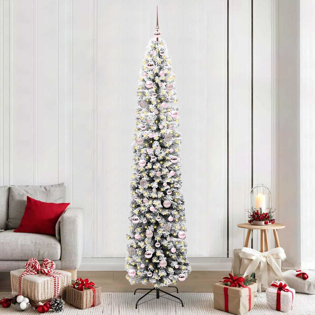 Vidaxx albero di Natale artificiale verde 240 cm PVC, acciaio e plastica