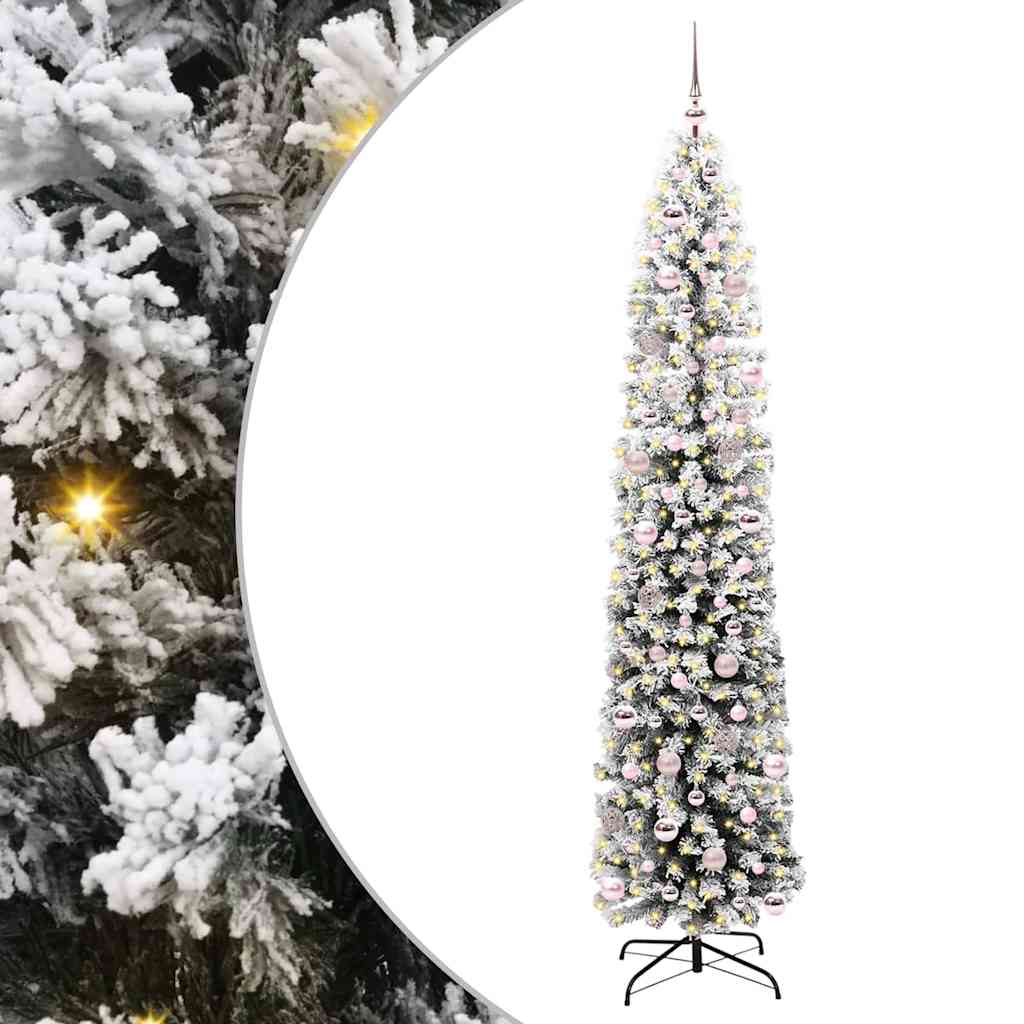 Vidaxx albero di Natale artificiale verde 240 cm PVC, acciaio e plastica