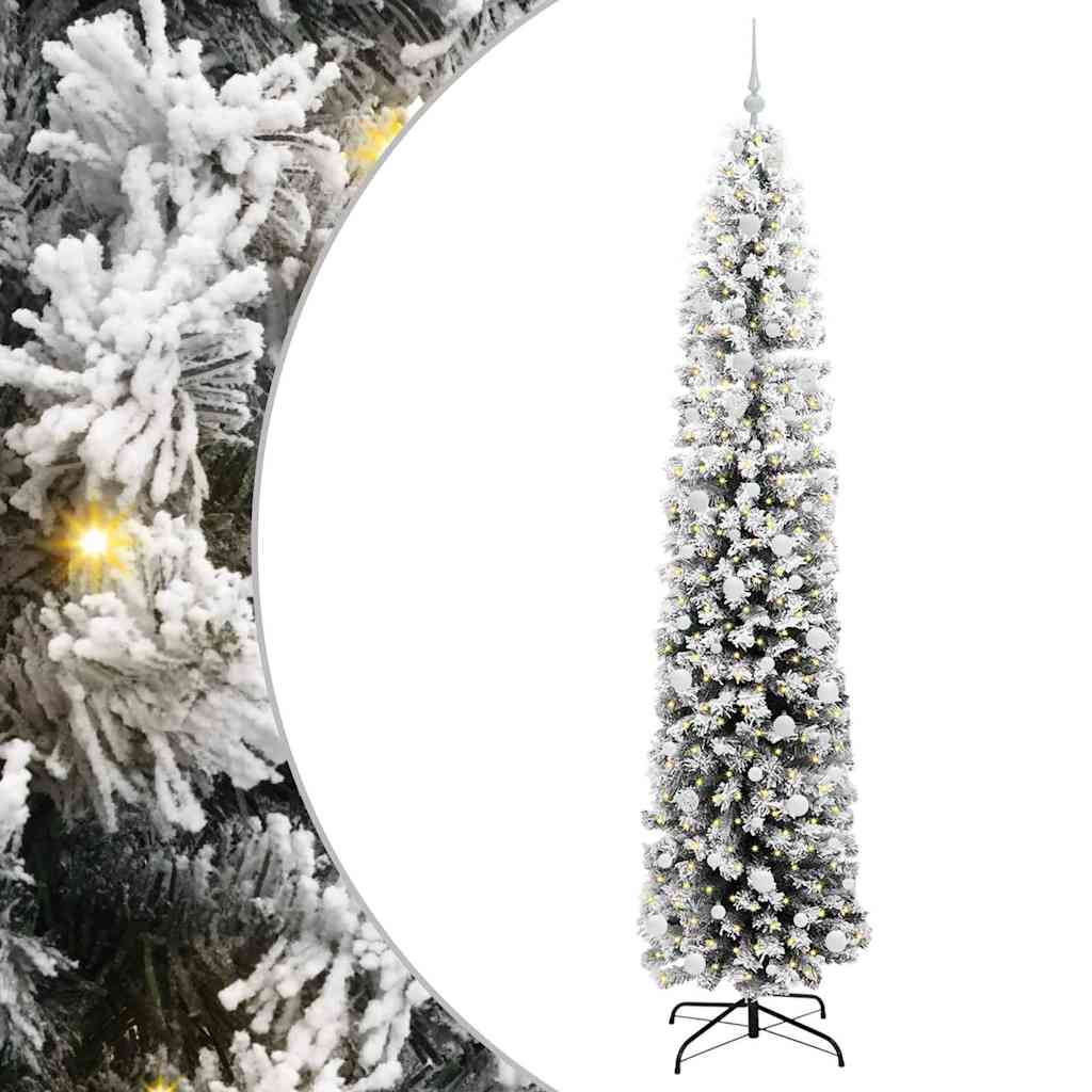 Vidaxx albero di Natale artificiale verde 240 cm PVC, acciaio e plastica