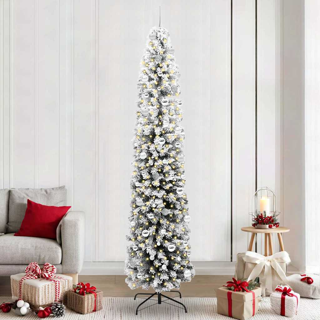 Vidaxx albero di Natale artificiale verde 240 cm PVC, acciaio e plastica