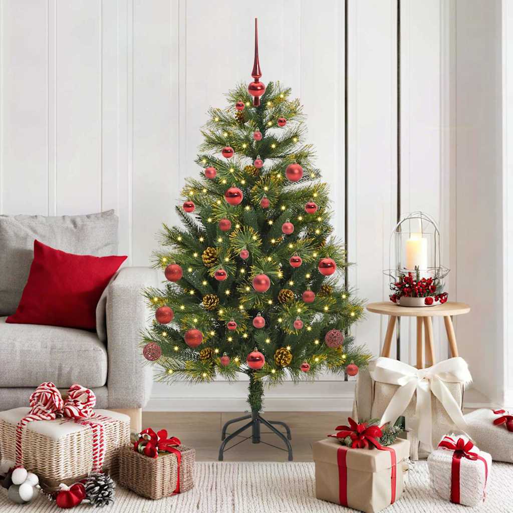 Vidaxx árbol de Navidad artificial con bisagras y conos verde 150 cm