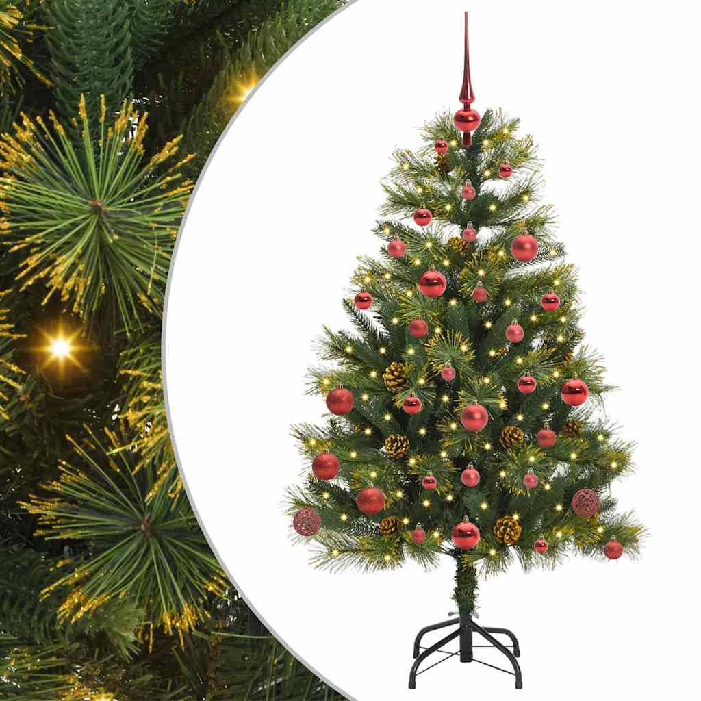 Vidaxx árbol de Navidad artificial con bisagras y conos verde 150 cm