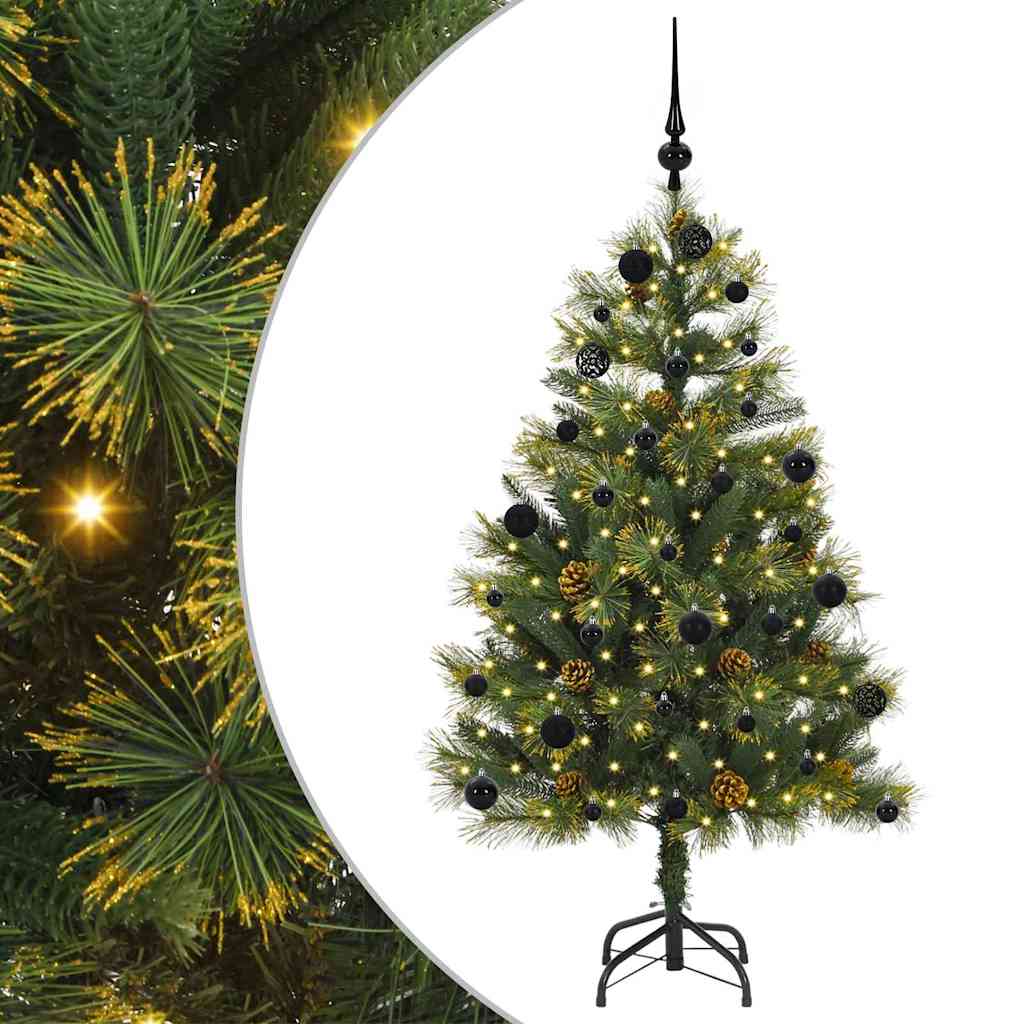 Vidaxx albero di Natale artificiale a cerniera con coni verdi 150 cm