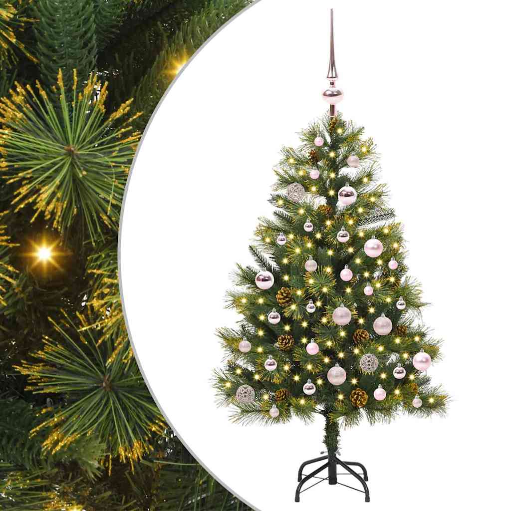 Vidaxx árbol de Navidad artificial con bisagras y conos verde 150 cm